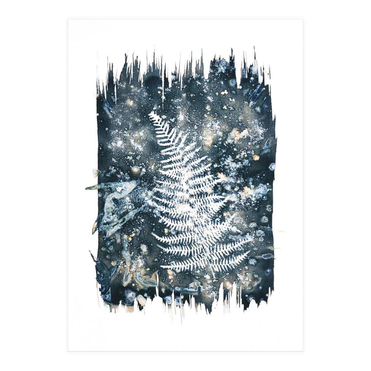 Indigo Blue Botanical Leaves No. 11 (Print Only)