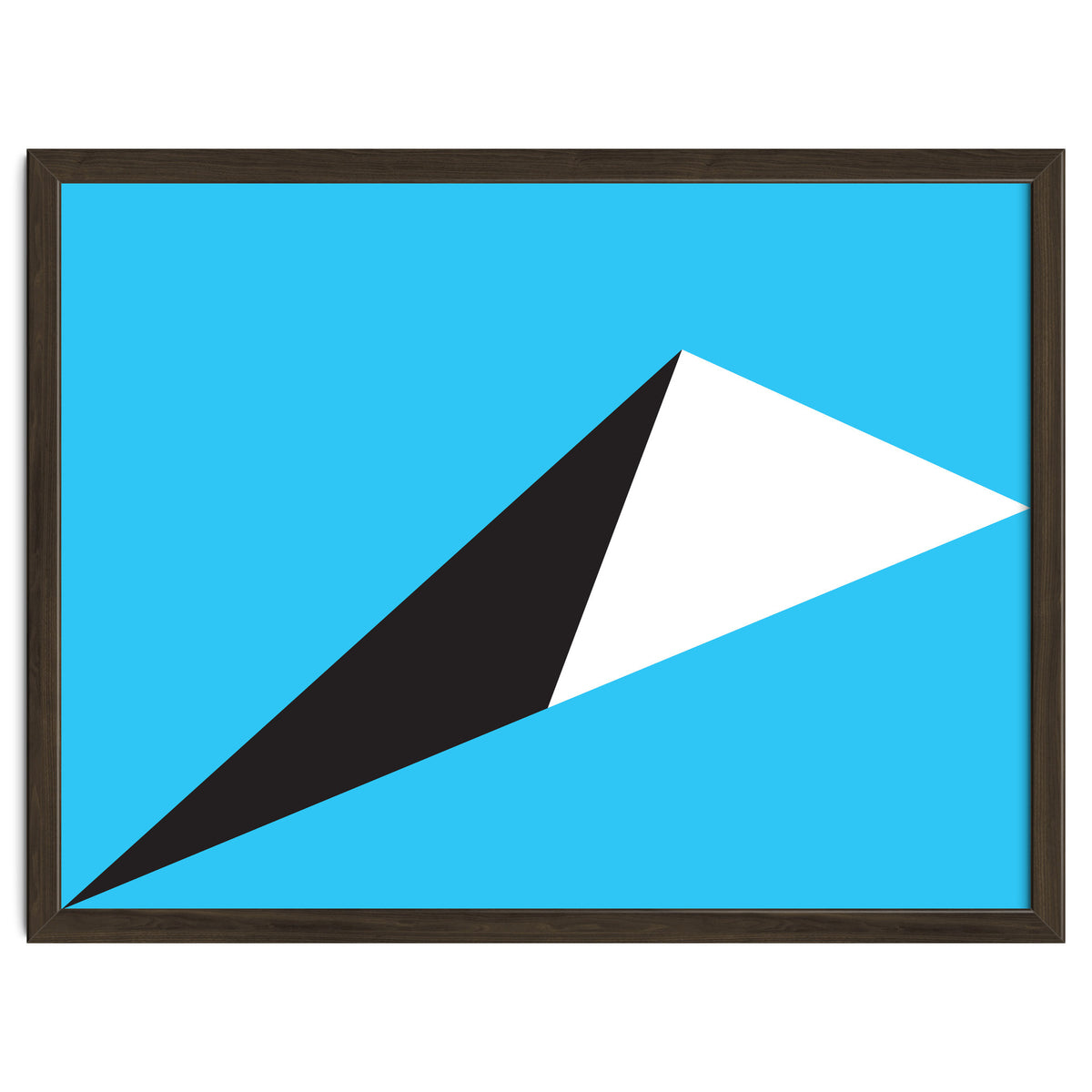 Geometric Shapes No. 70 - sky blue & black