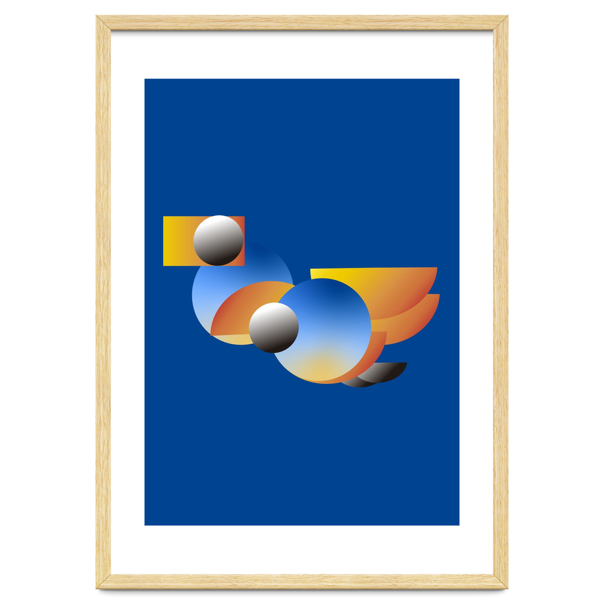 Modern Abstract Geometric Minimalist Duck