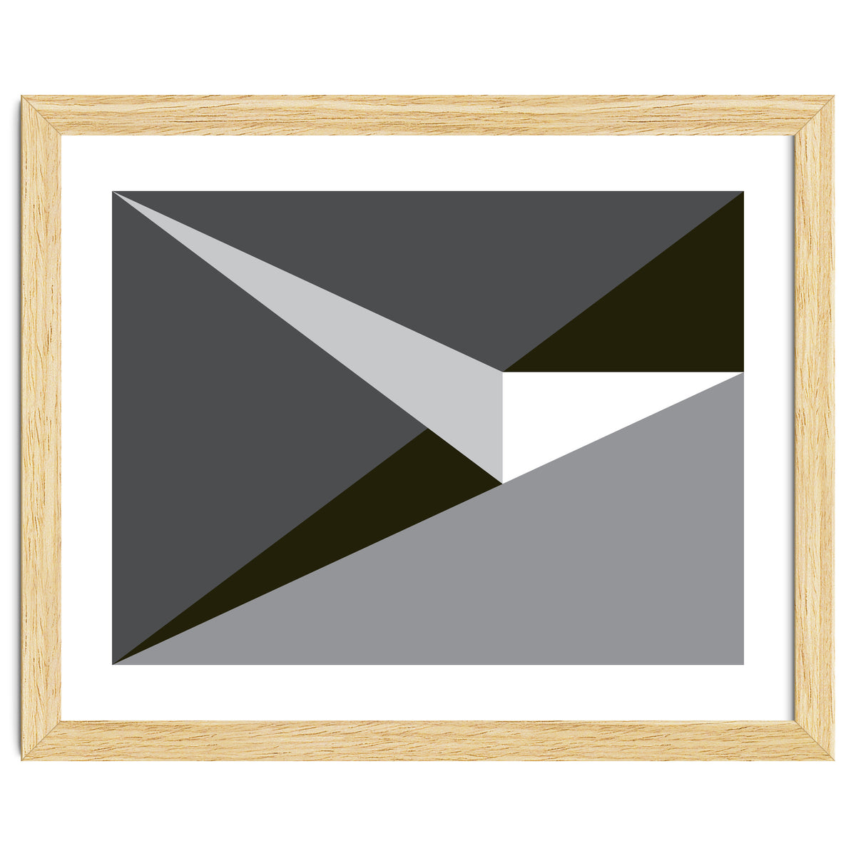 Geometric Shapes No. 73 - black & grey triangles