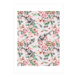 Asian fish among flowers (Print Only) thumbnail