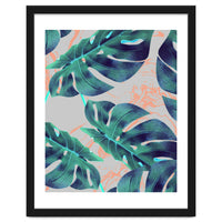 Be Tropical, Botanical Jungle Monstera Illustration, Modern Bohemian Botanical Blush Painting