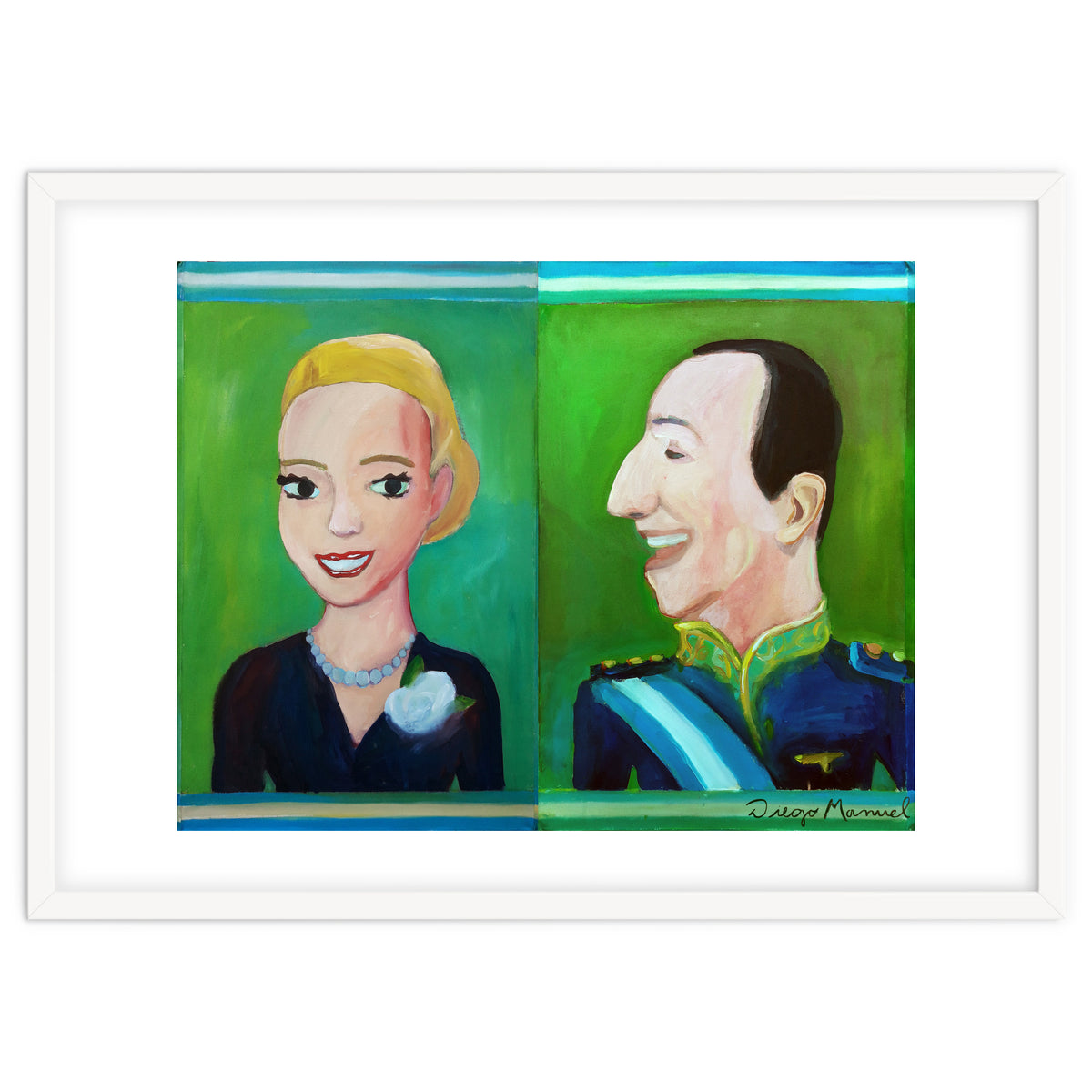 Evita y Juan Perón Díptico