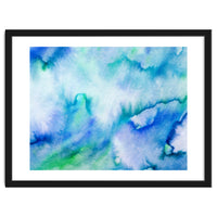 Watercolor turquoise tie-dye