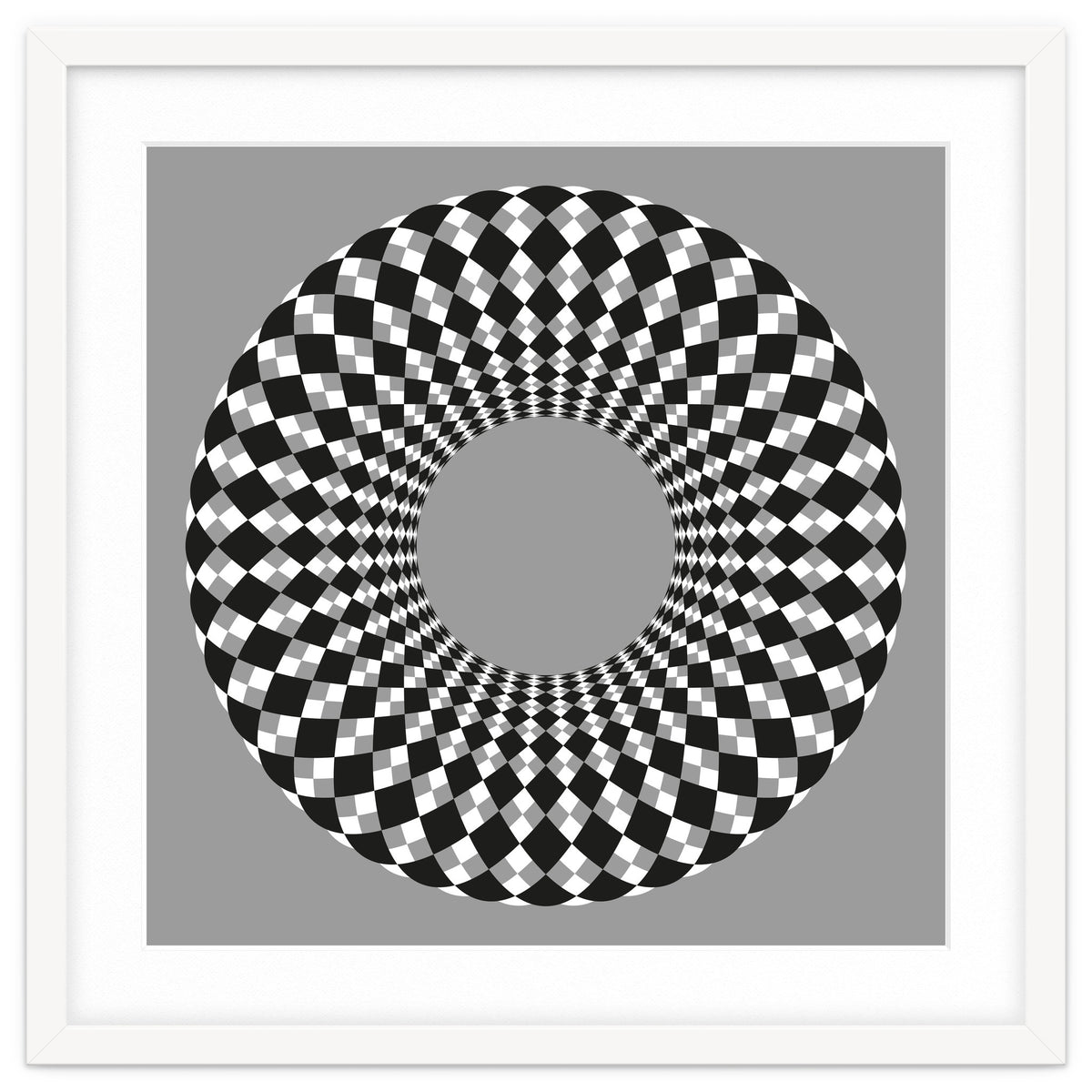 Black and white round