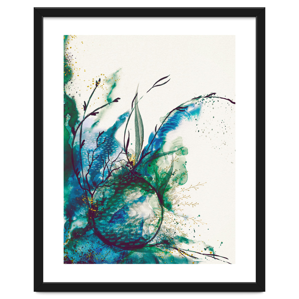 Abstract Sea Watercolour