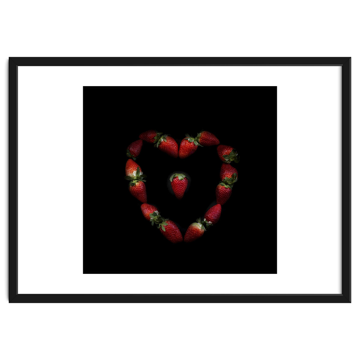 Heart of strawberries