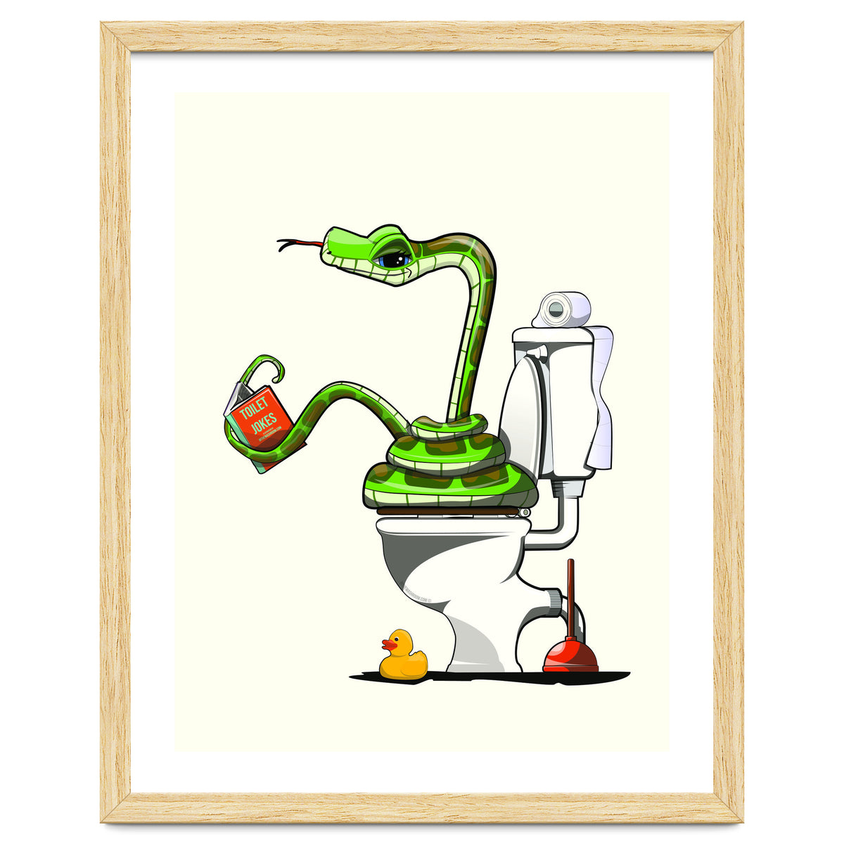 Snake on the Toilet, funny Bathroom humour