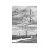 Golden Gate Bridge & Baker Beach | Text & Skyline (Print Only) thumbnail