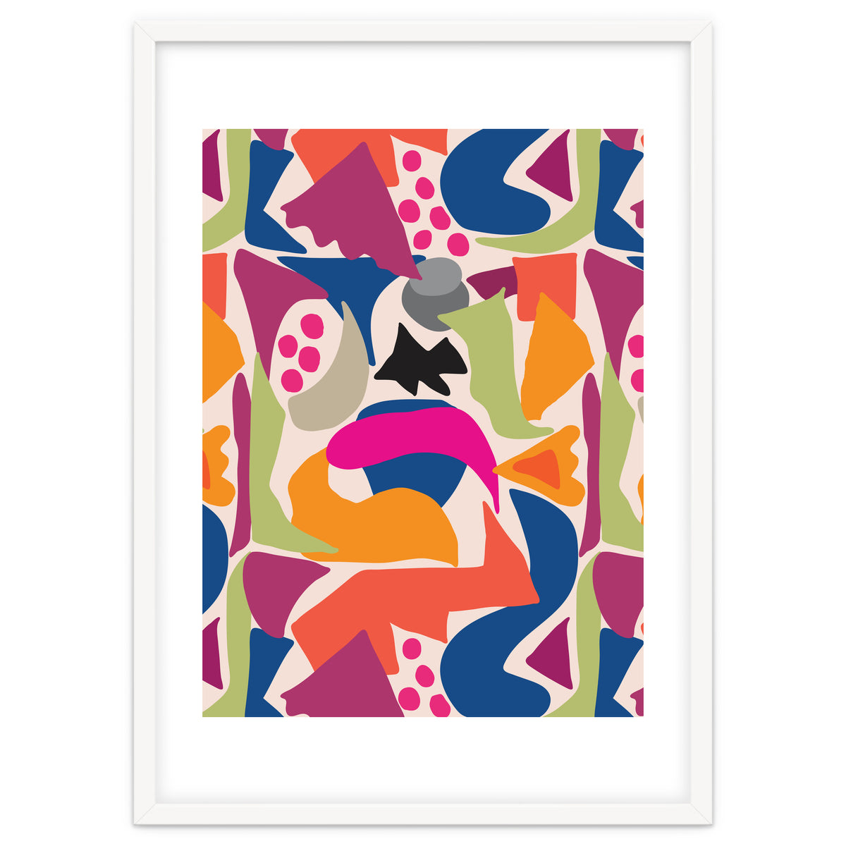 Black Fish Abstract Art