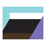 Geometric Shapes No. 34 - purple, blue & black (Print Only) thumbnail