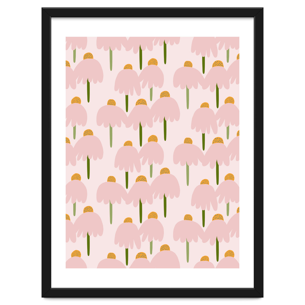 Pastel Pink Flower Pattern
