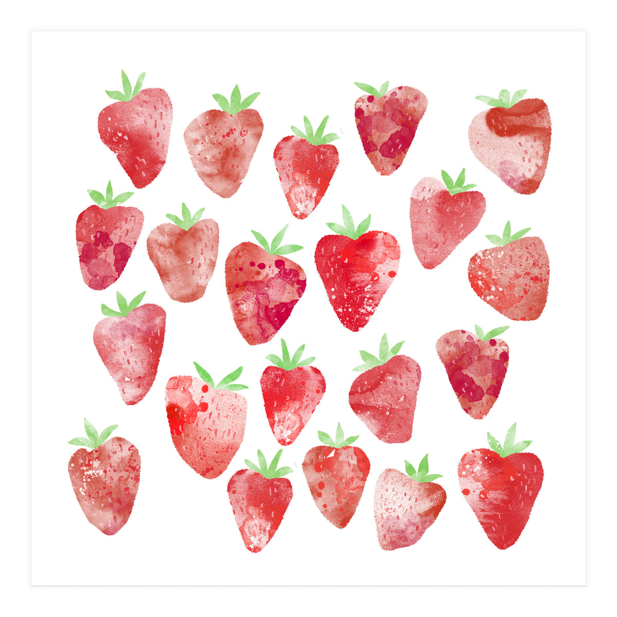 Strawberries Watercolor (Print Only)