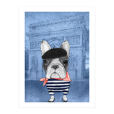 French Bulldog With Arc De Triomphe (Print Only) thumbnail