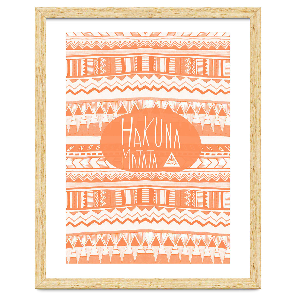 Hakuna Matata Orange Art Print