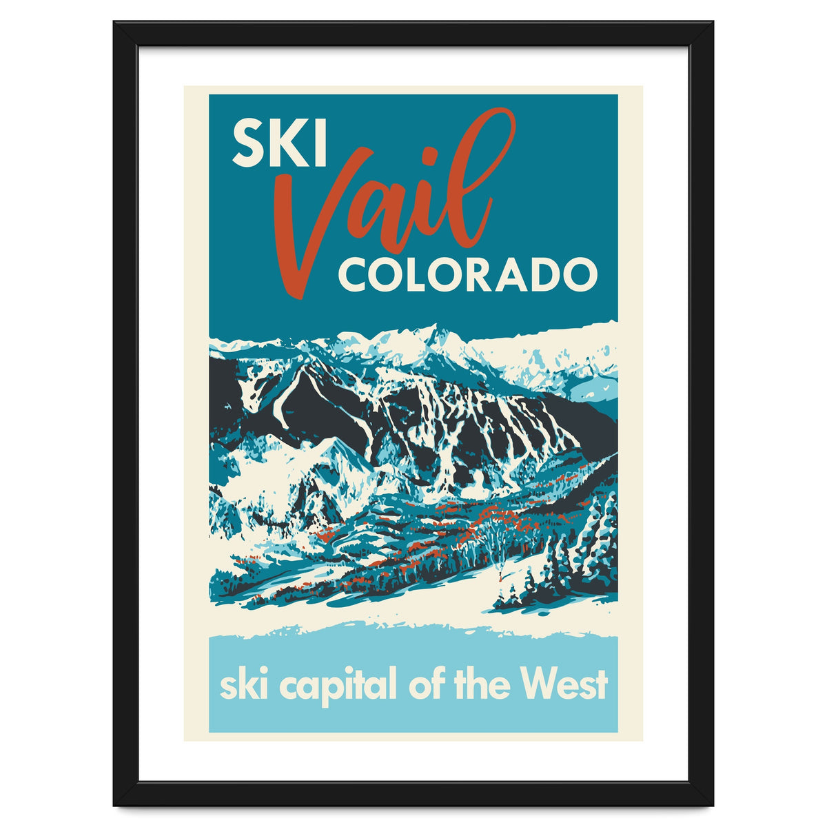 Vintage Vail ski poster