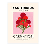 Sagittarius Birth Flower Carnation  (Print Only) thumbnail
