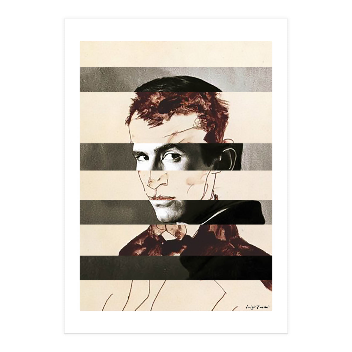Egon Schiele's Self Portrait & Anthony Perkins (Print Only)