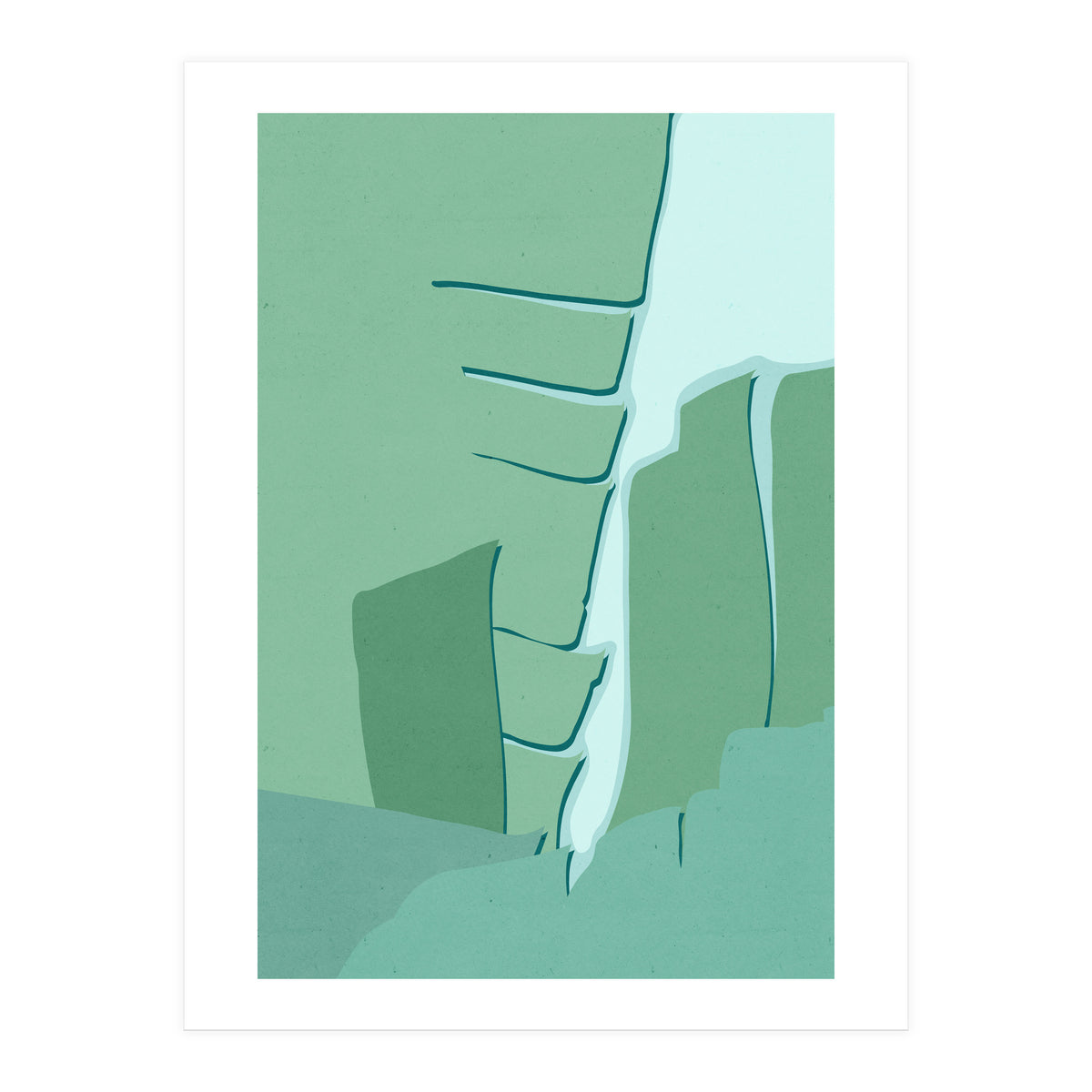 Abstract Banana Leaves One - Greener Eden (Print Only)