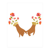 I Pinky Promise | Valentine's Day Love Friendship | Floral Botanical Join Hands Forever (Print Only) thumbnail
