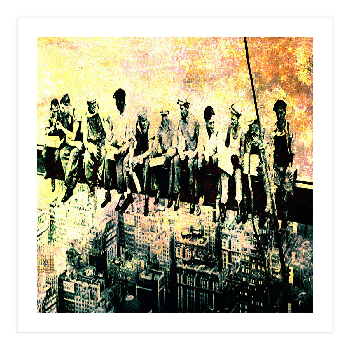 Rereading Lunch Atop A Skyscraper (Print Only)