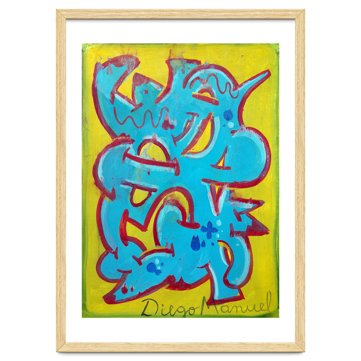 Forma Celeste Sobre Amarillo 3