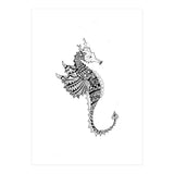 Seahorse Dragon Zen Doodle  (Print Only) thumbnail