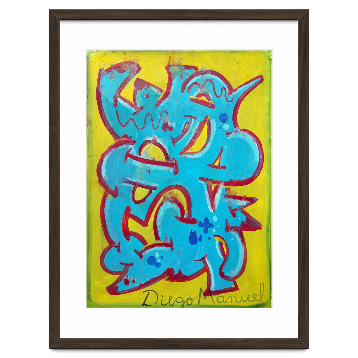 Forma Celeste Sobre Amarillo 3