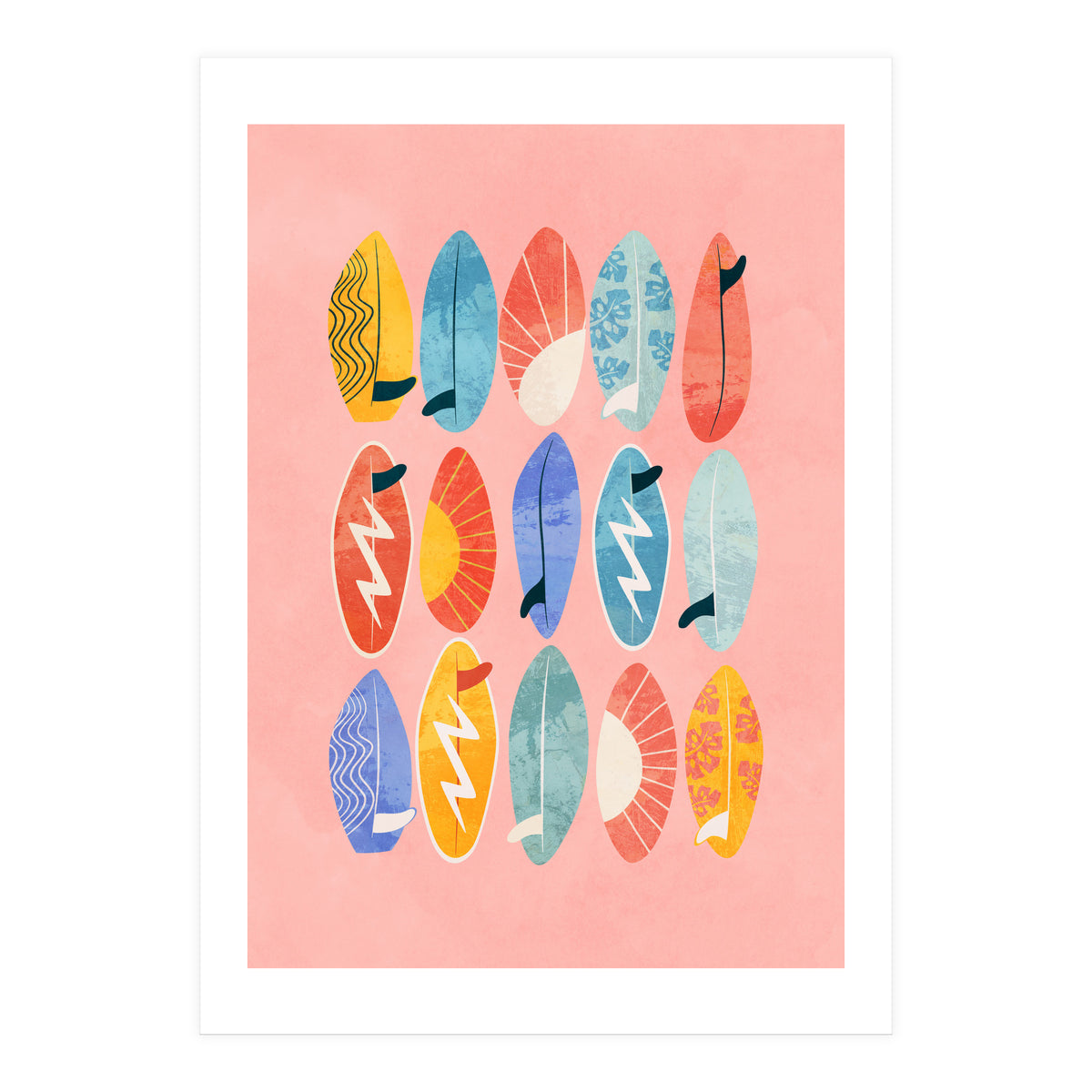 Surfing Board Pink (Print Only)