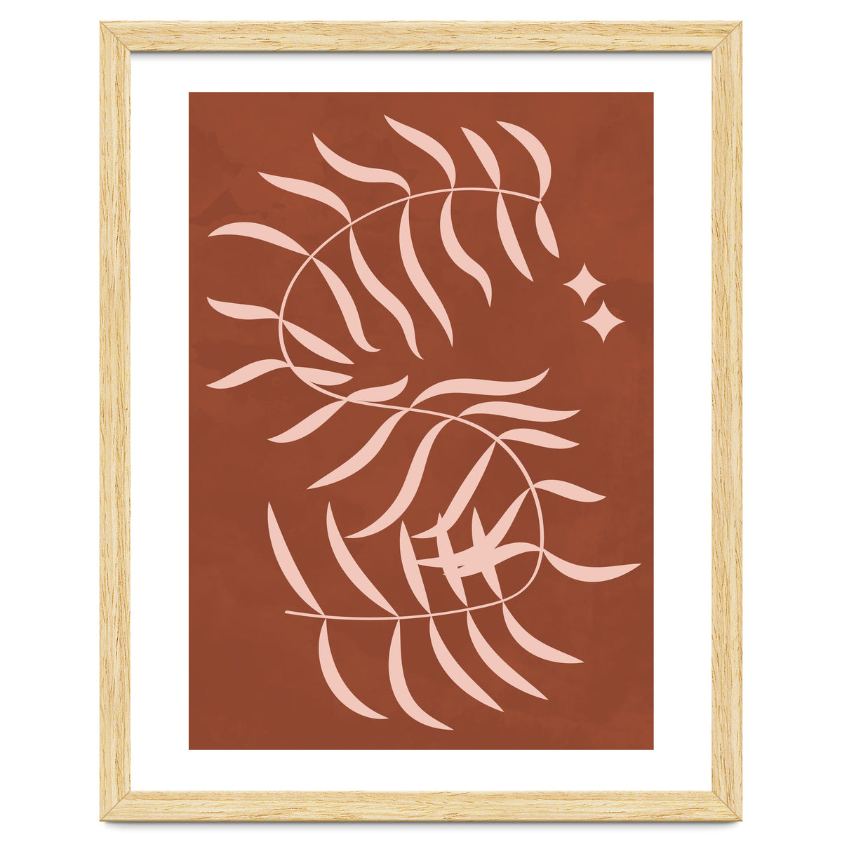 Botanical Palm Leaf Earthy Tones