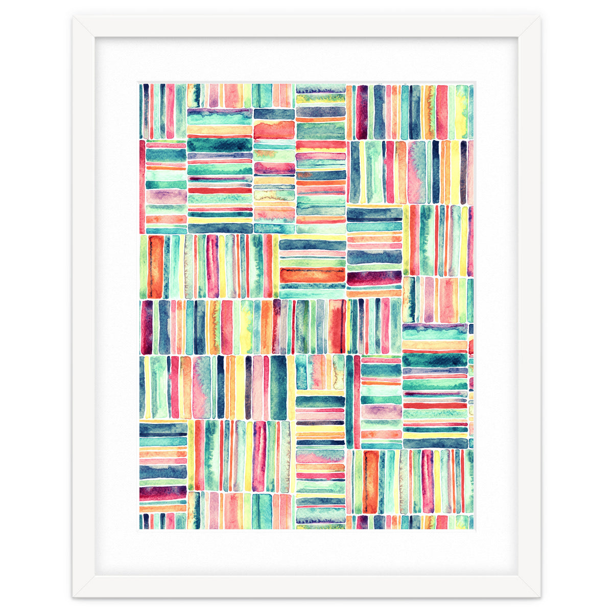Retro Beach Chair Pastel Watercolor Stripes
