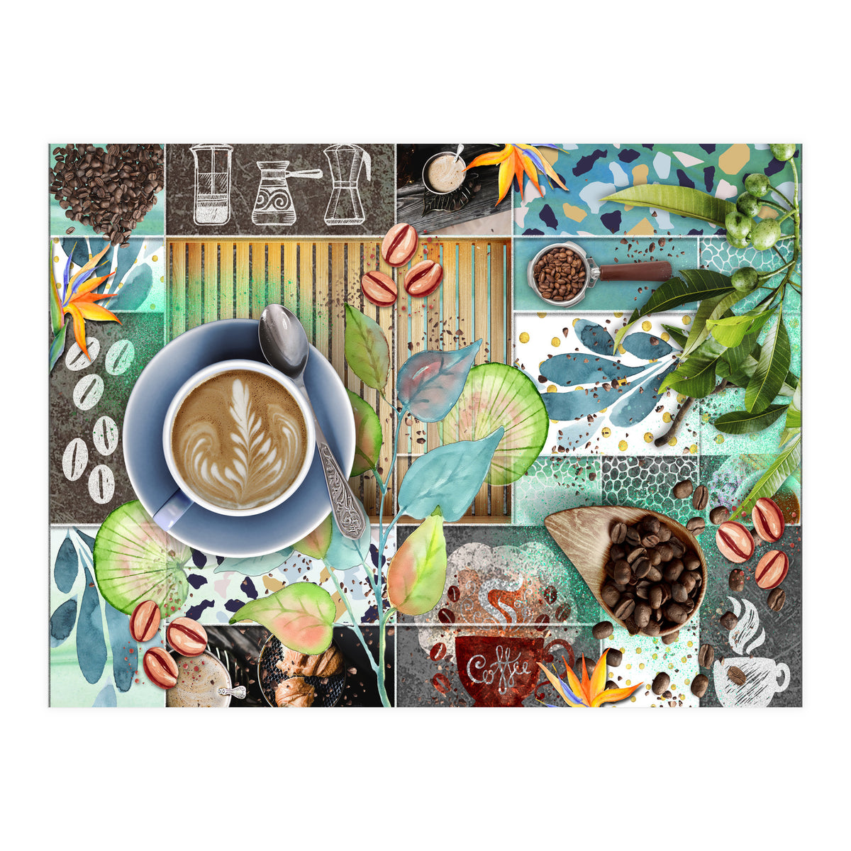 Coffee Shop Collage (Print Only)