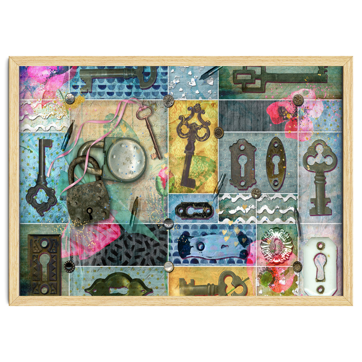 Vintage Key Collage
