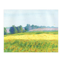 Field landscape. Watercolor (Print Only)
