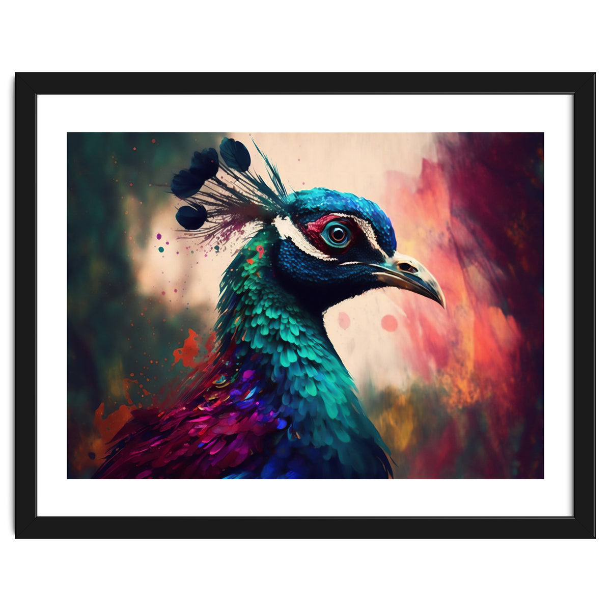 Peacock Bright Modern Painting