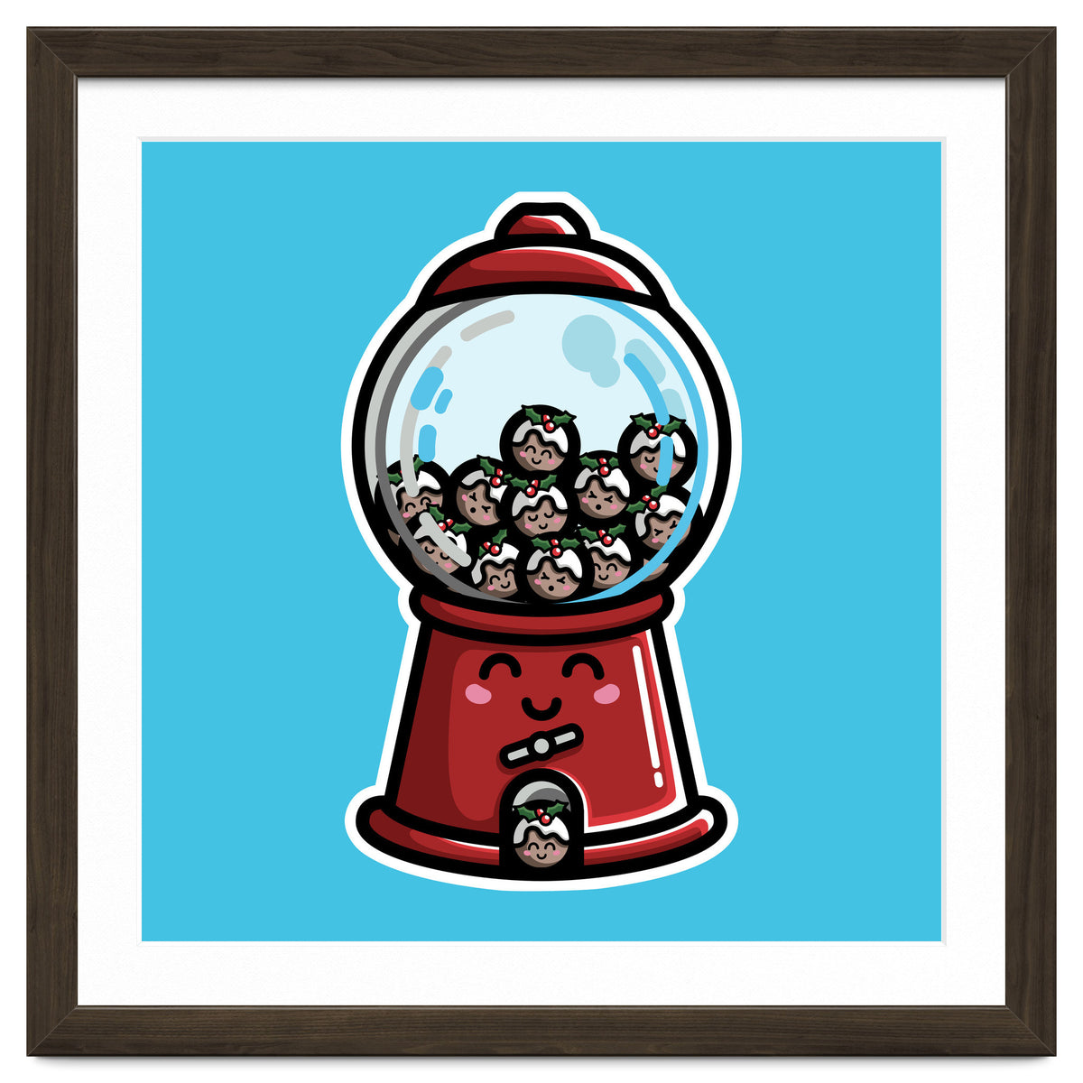 Kawaii Cute Christmas Pudding Gumball Machine