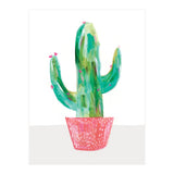 Painted Cactus In Coral Plant Pot (Print Only) thumbnail