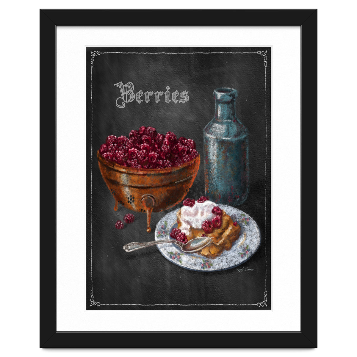 Berries Chalkboard Art