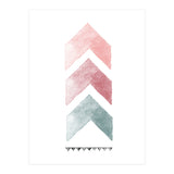 Pink And Blue Watercolor Chevron (Print Only) thumbnail