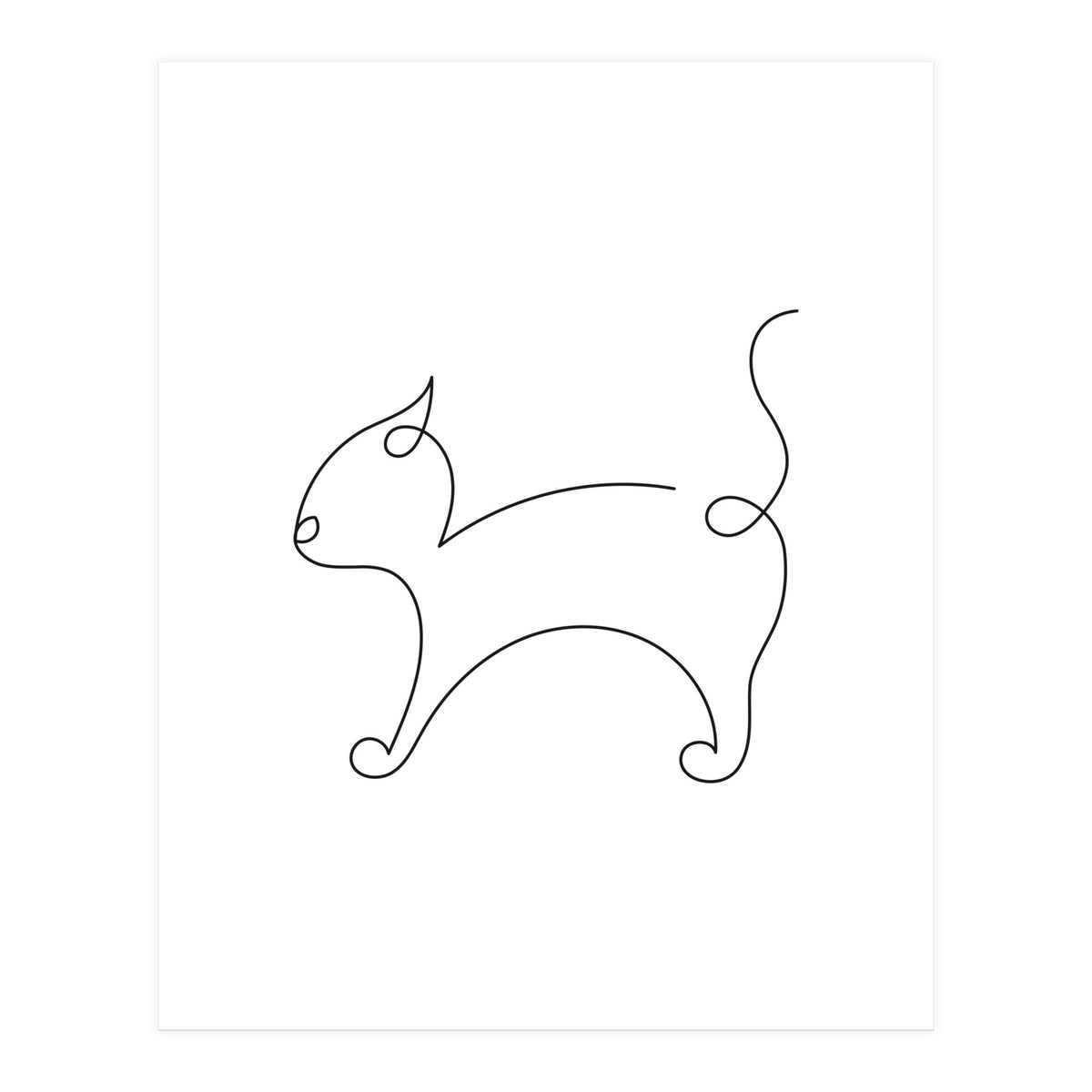 One Line Cat (Print Only)