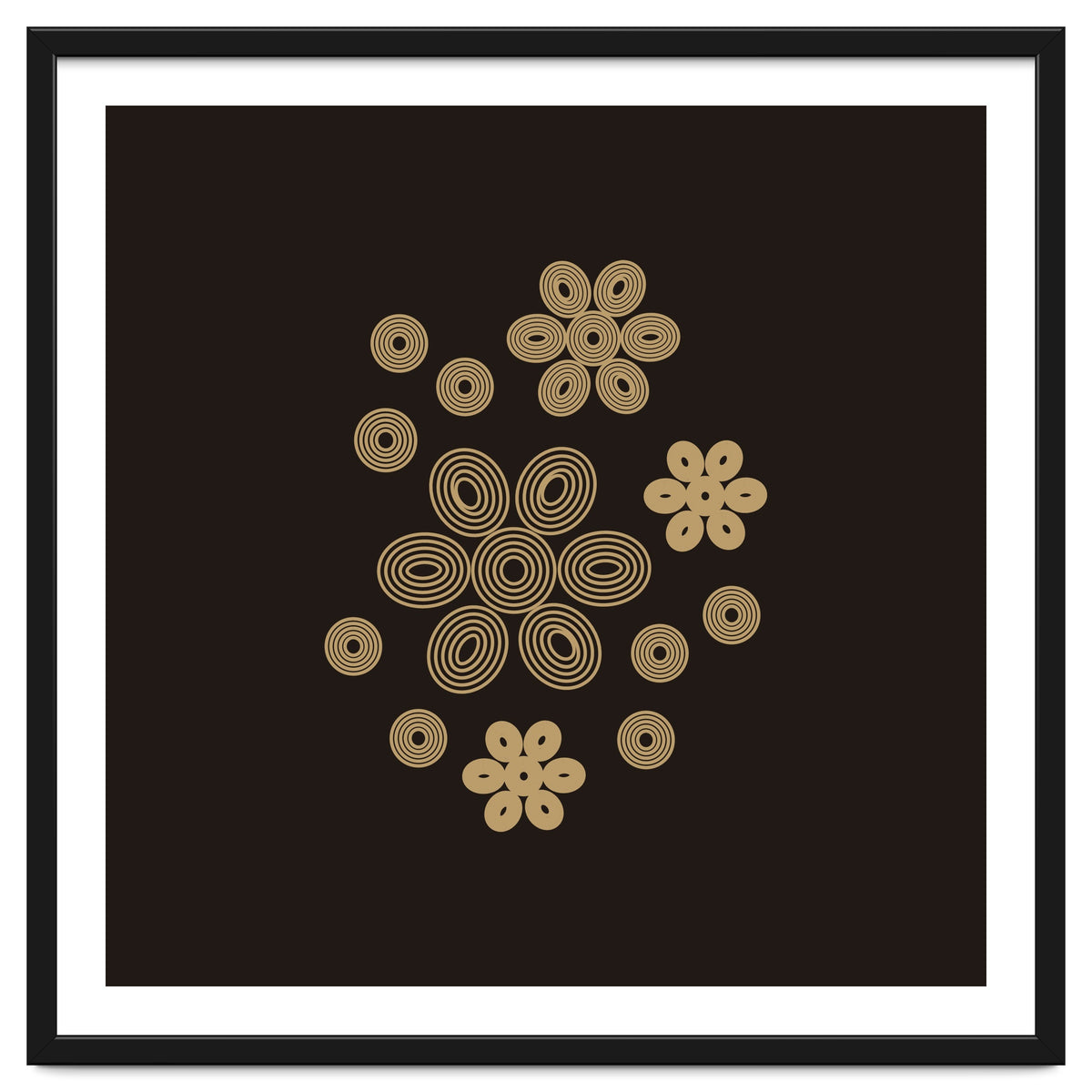 Golden minimal garden | abstract geometric