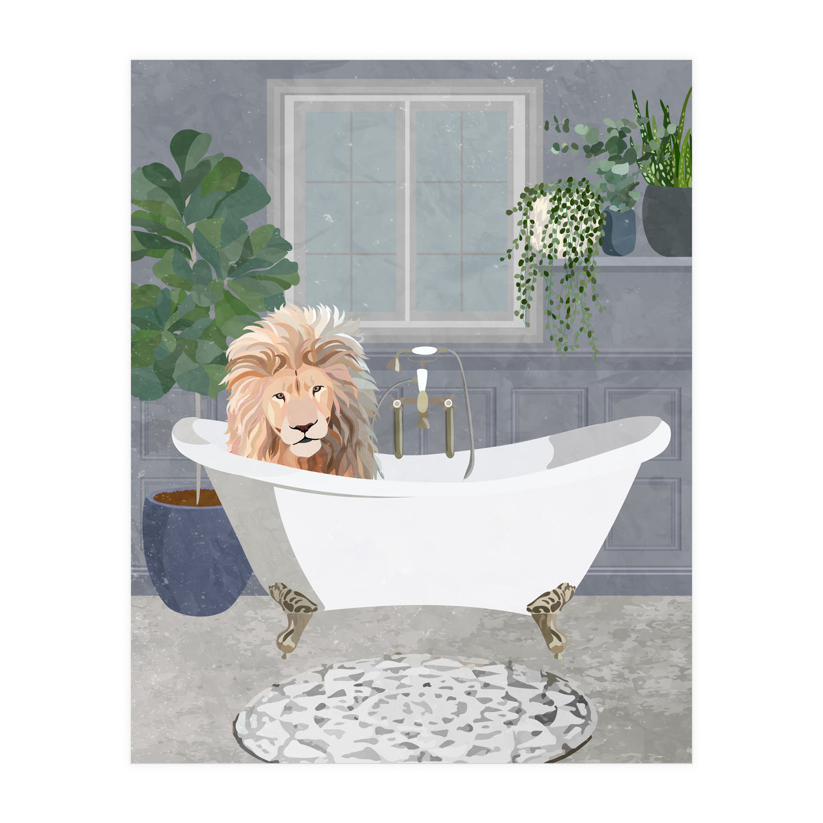 Leo Lion takes a bath (Print Only)