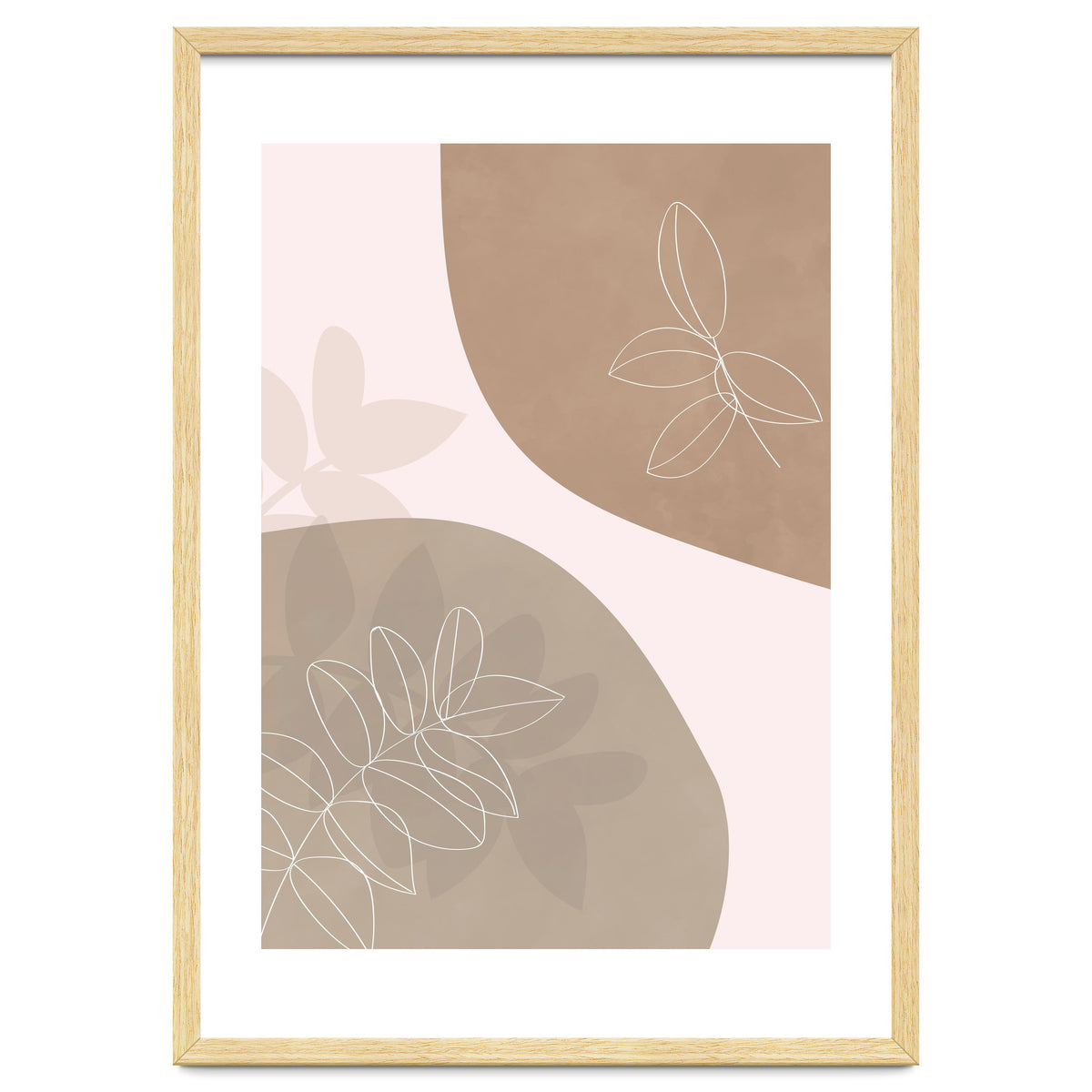 Abstract Neutral Line Art Drawing