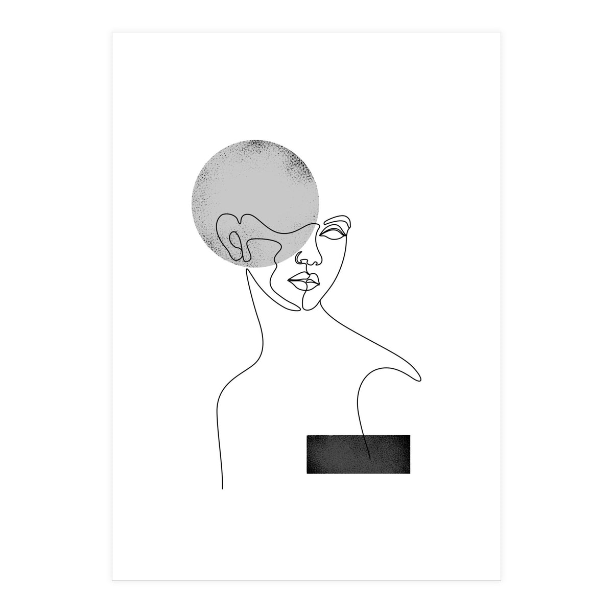 black white woman (Print Only)