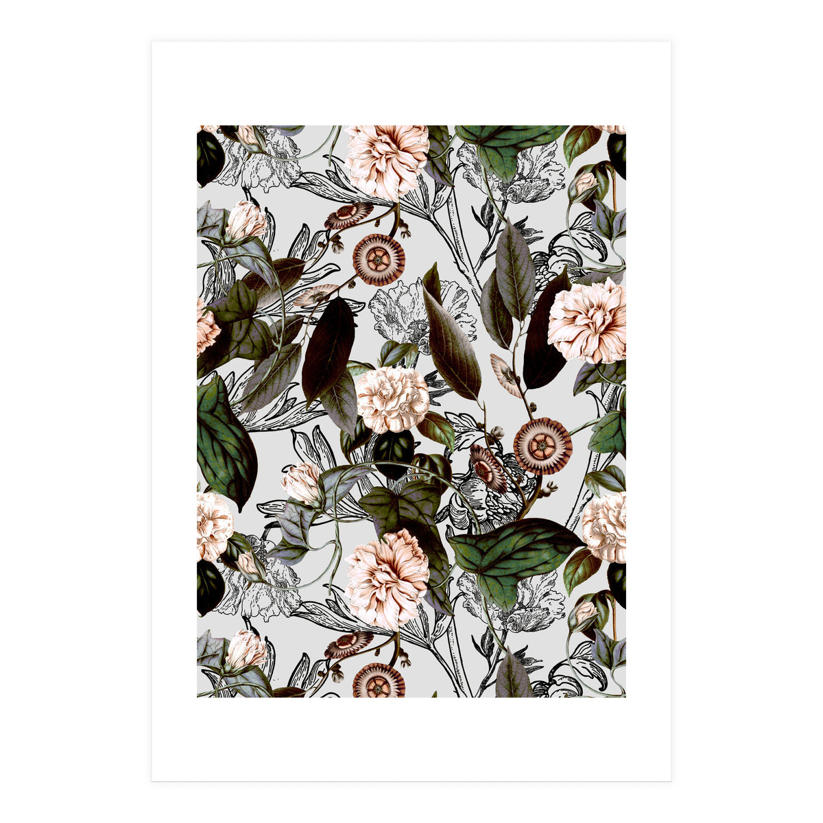 Aztec floral garden (Print Only)