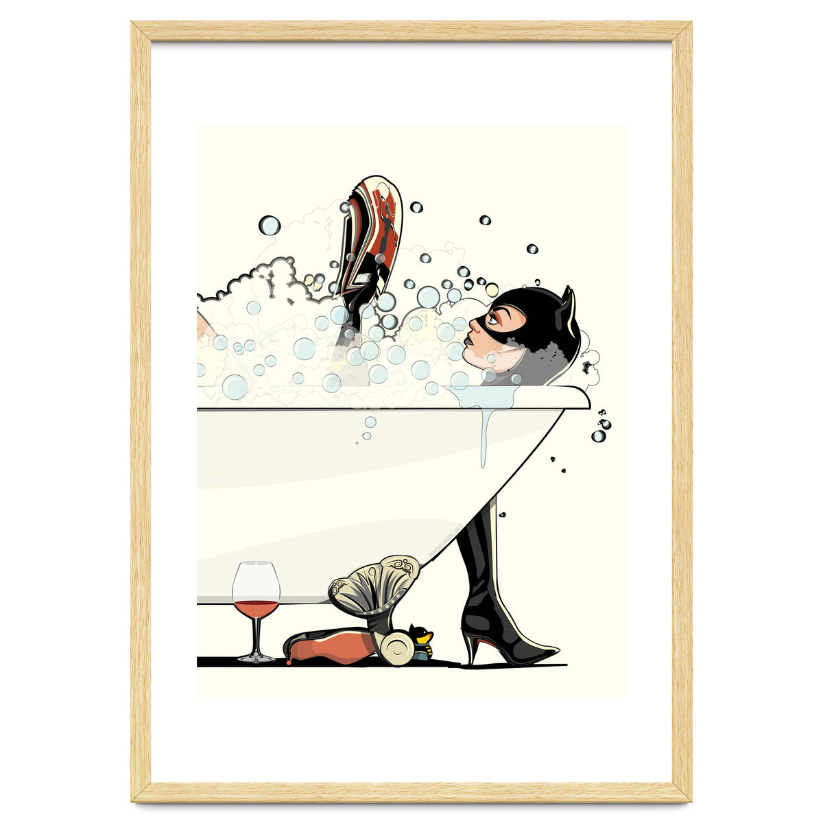 Catwoman in the Bath, funny Bathroom Humour