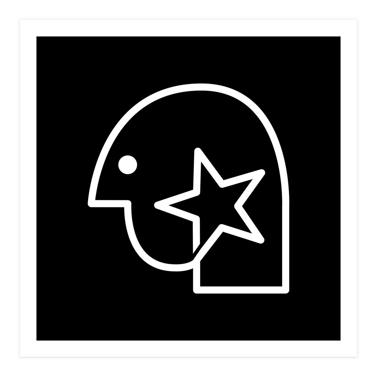 Head Star_Black (Print Only)