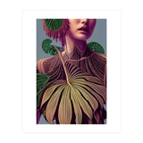 Woman in Monstera Deliciosa Leaves (Print Only) thumbnail