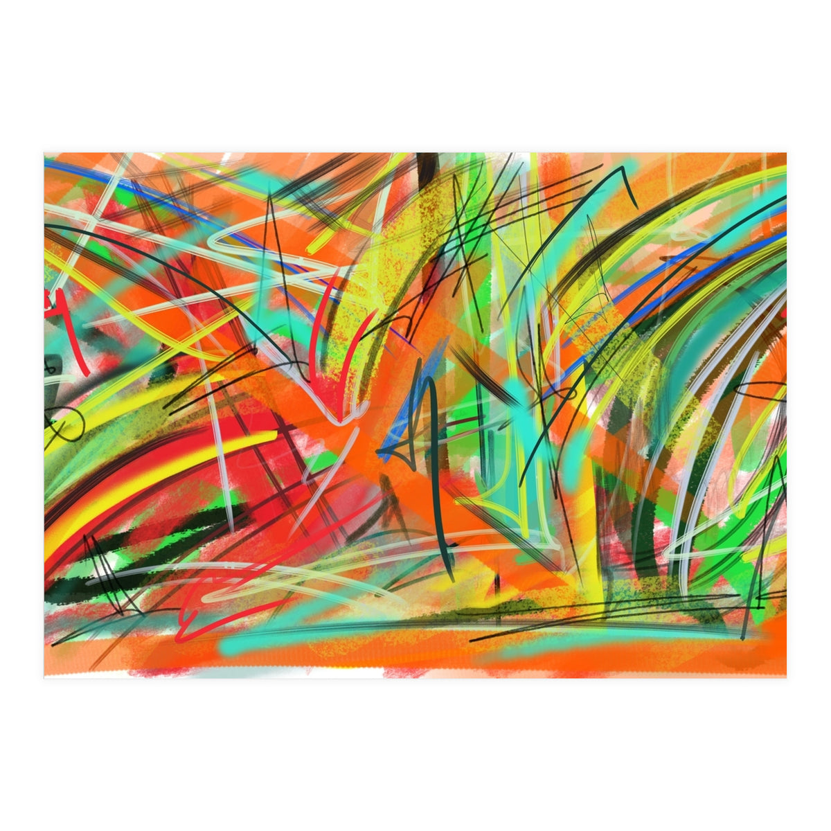 Emersions In Orange And Yellow (Print Only)