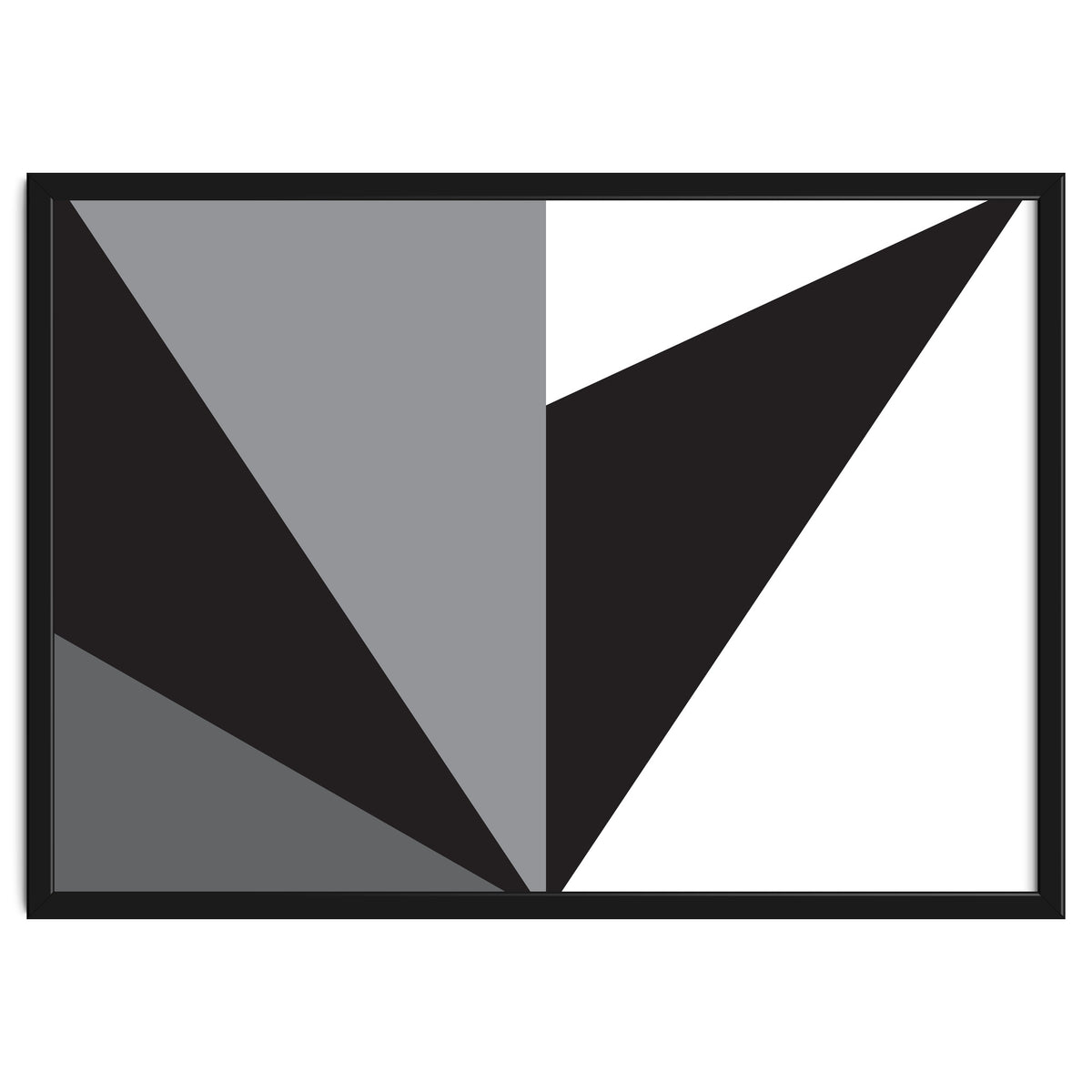 Geometric Shapes No. 76 - black, white & grey